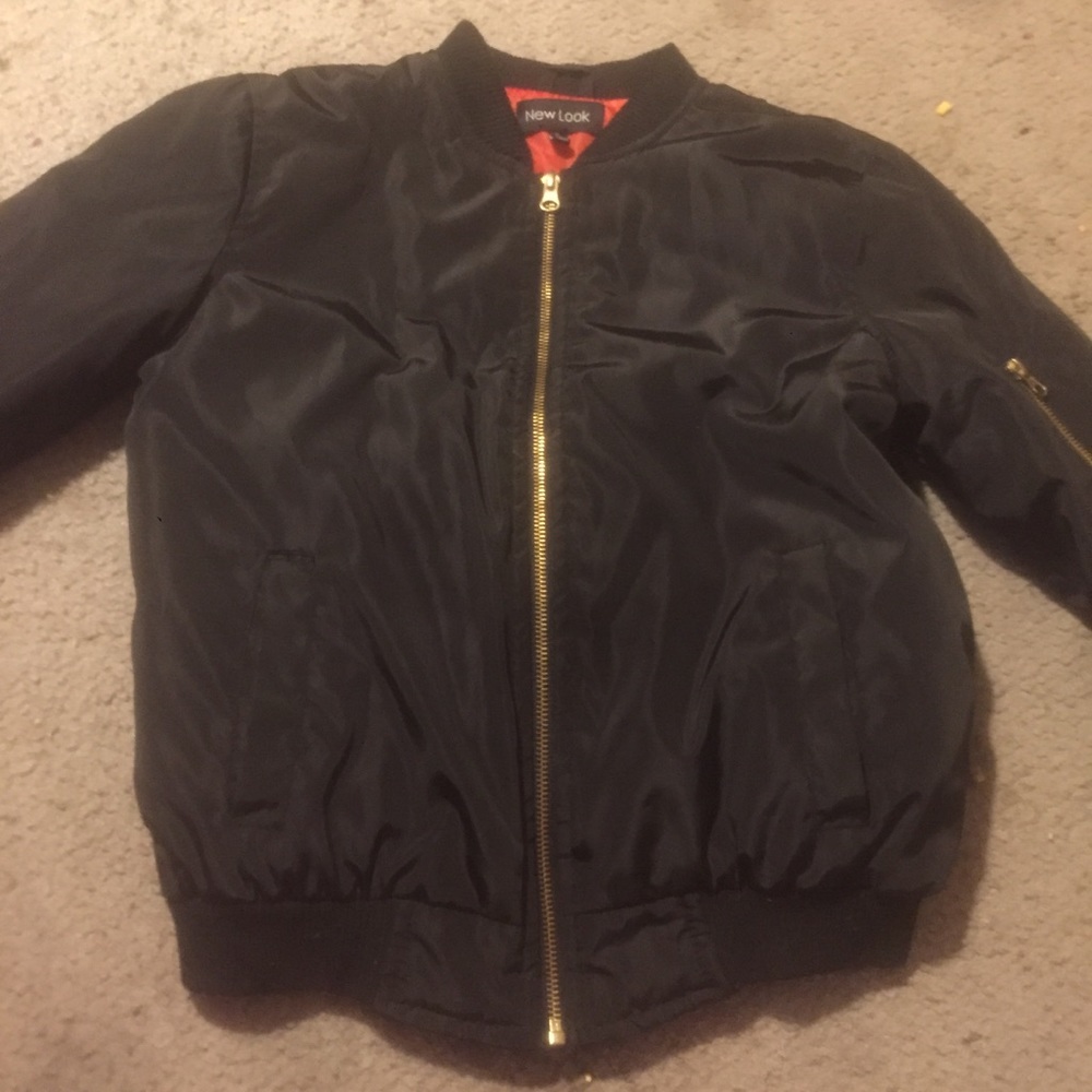 Black & Orange Bomber Jacket